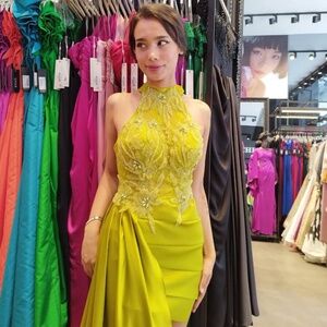 Women's Sexy Backless Satin Formal Evening ,wedding,brithday,homecoming dress